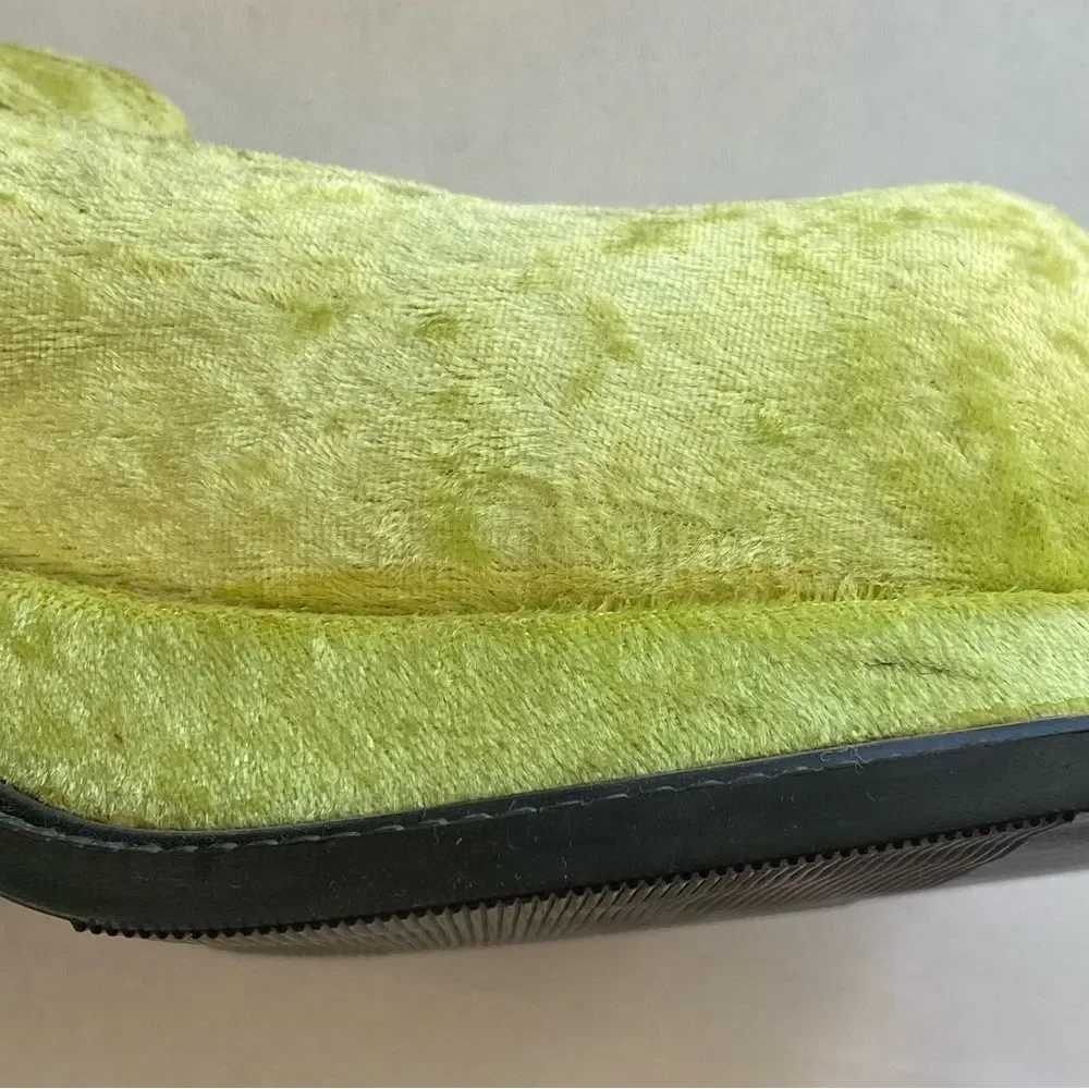 Y2K City Snappers Bright Green Spice Girls Velvet Platform Mary Jane Shoes 7.5
